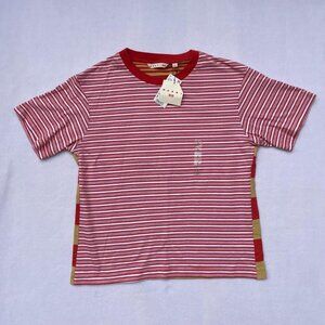 NWT MARNI x UNIQLO Red, White, and Yellow Striped Crewneck Tee T-shirt Size S